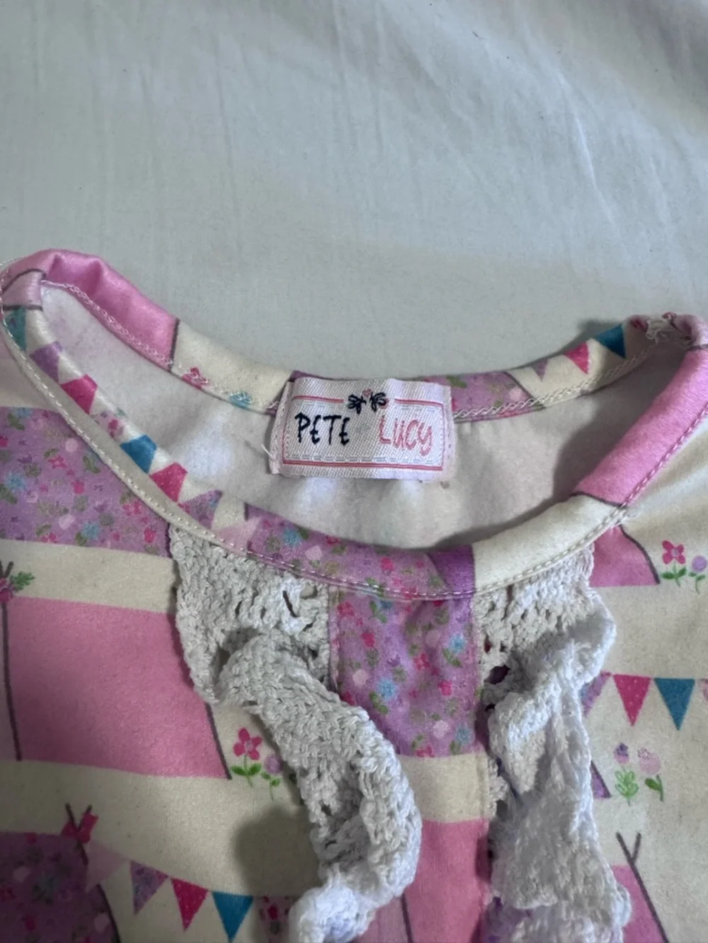 Baby Girls Pink & Cream Ruffle One-Piece Bodysuit